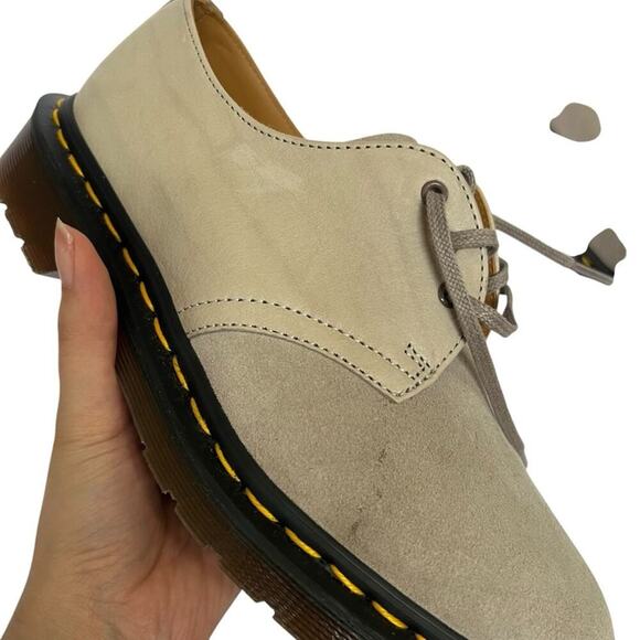 Dr. Martens 1461 Beige Leather and Suede Shoes - Picture 7 of 8